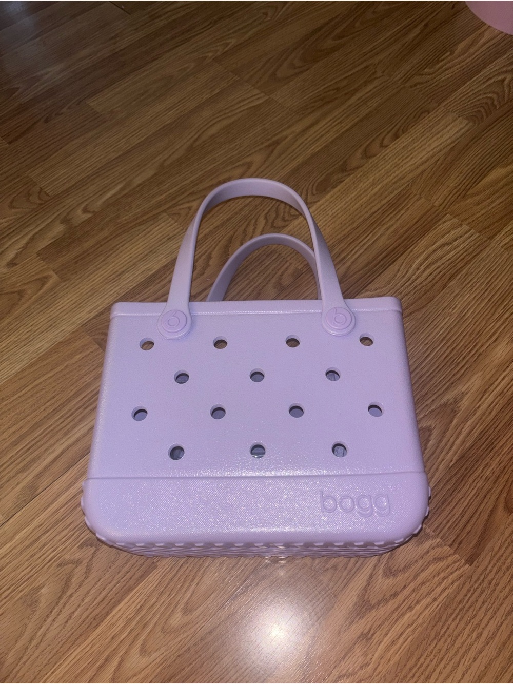BOGG BAG Bitty Shiny Glitter Purple Mini Tote Bag